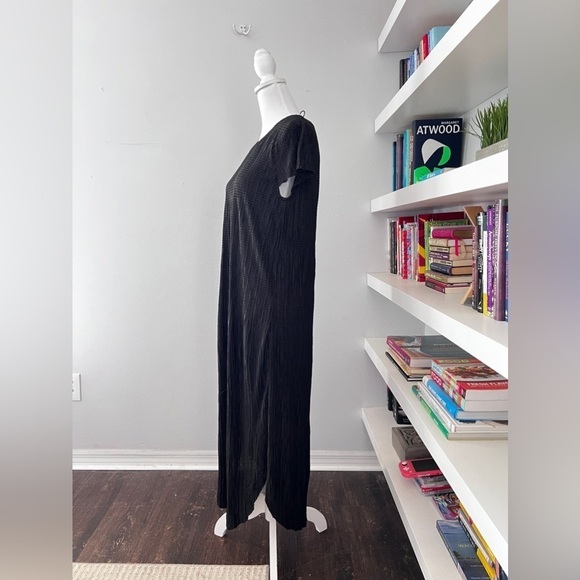 SABINA Musayev Revolve Anthro black textured open weave midi dress size small - Picture 2 of 13